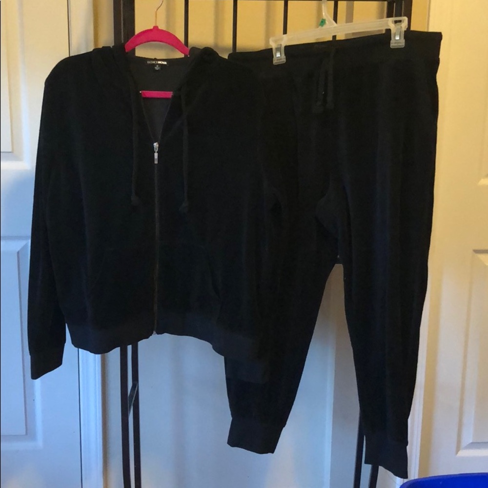 FashionNova velour track suit